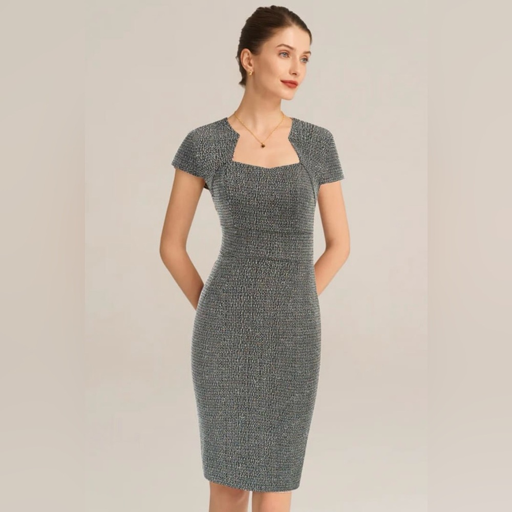 GRACE KARIN Women Cocktail Dress Cap Sleeve Vintage Pencil Dress